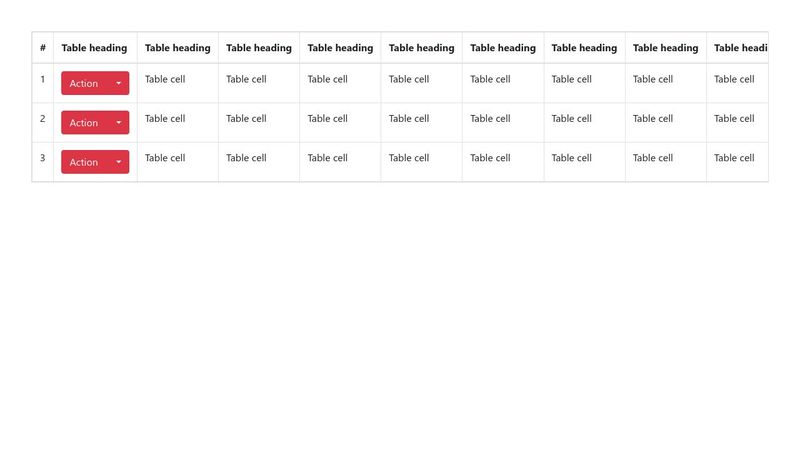 bootstrap table skeleton