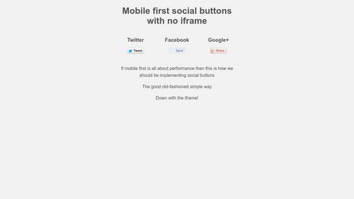 Mobile first social buttons with no iframe - Script Codes
