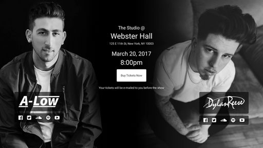 Webster Hall Show Tickets - Script Codes