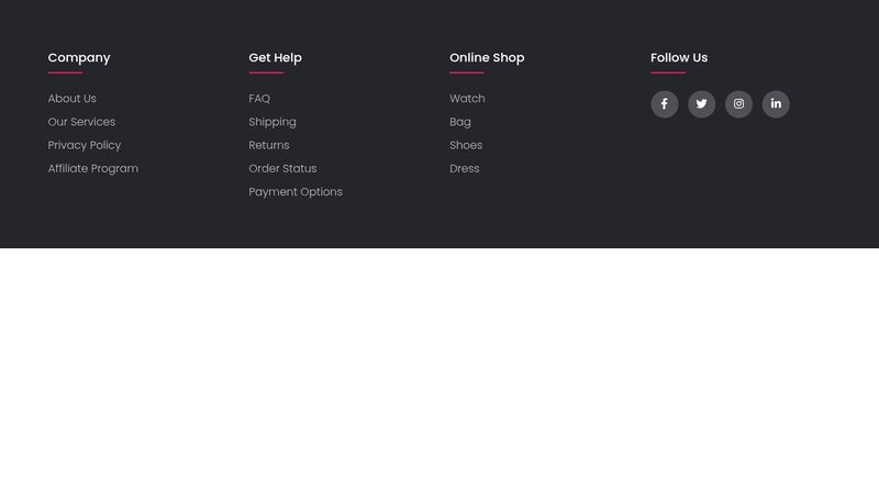 footer design html css