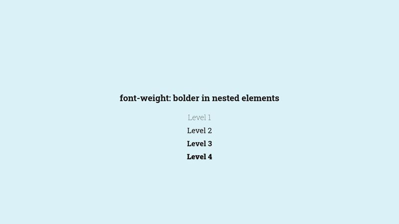 Font Weight Bold And Bolder