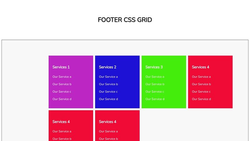 CSS Grid Footer