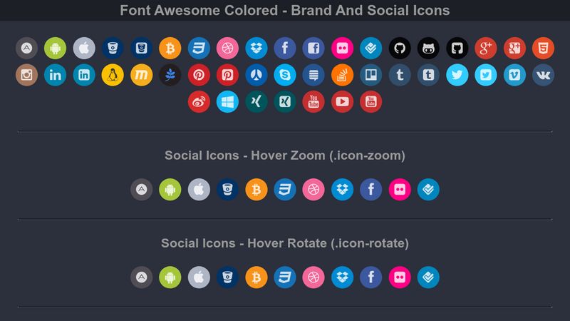 Font Awesome Nhiều màu sắc là công cụ hữu ích giúp bạn tạo ra các biểu tượng thương hiệu và mạng xã hội độc đáo và thu hút hơn. Hãy nhanh chóng tải về và cùng trải nghiệm những tính năng mới đến từ Font Awesome Rotate.