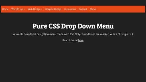 CSS Drop Down Menu - Script Codes