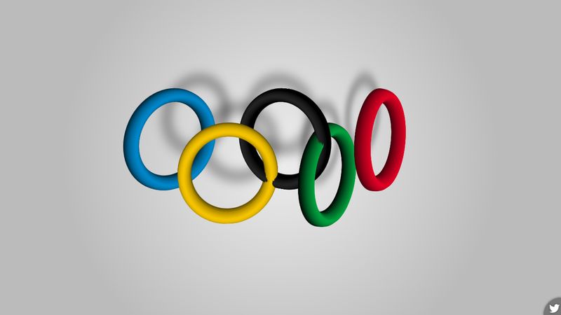 3D Floating Olympic Rings - ver2 (#CSS)