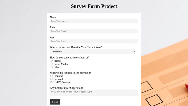 01_survey_form_html+css