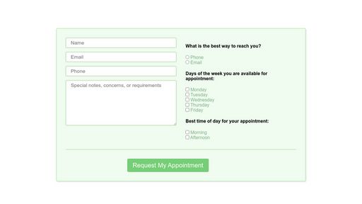 Appointment Contact Form - Script Codes