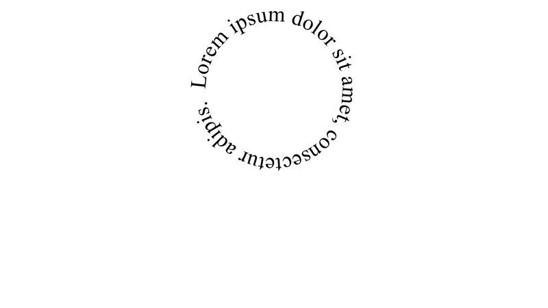 Text on circle