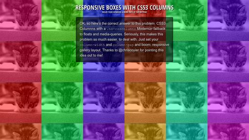 Responsive Boxes with CSS3 Columns - Script Codes