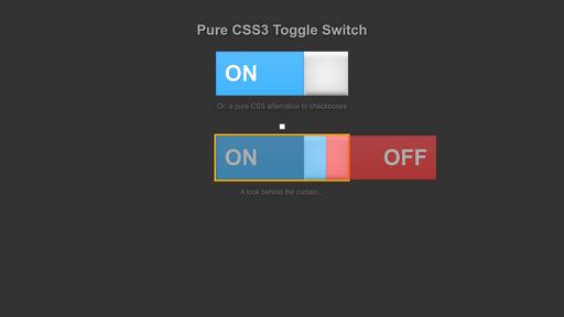 Pure CSS3 Toggle Switch - Script Codes