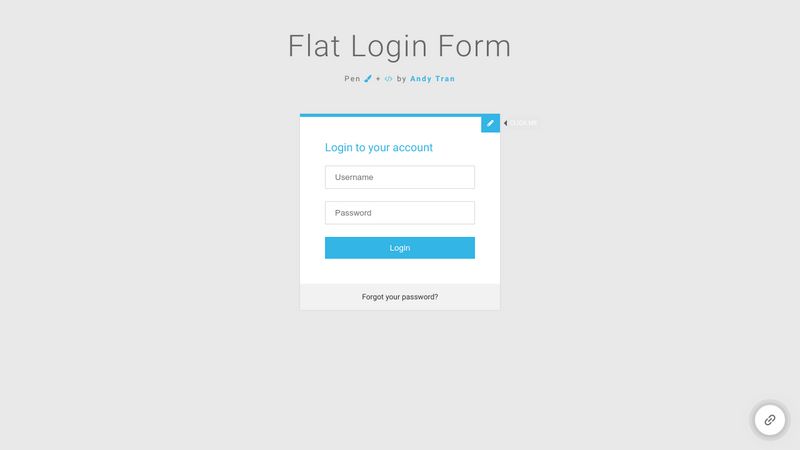Flat Login Form 3.0