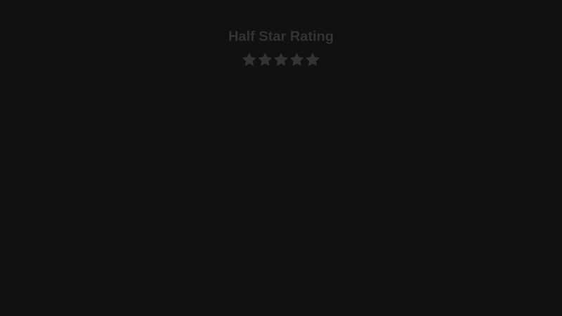 CSS Half Star Rating
