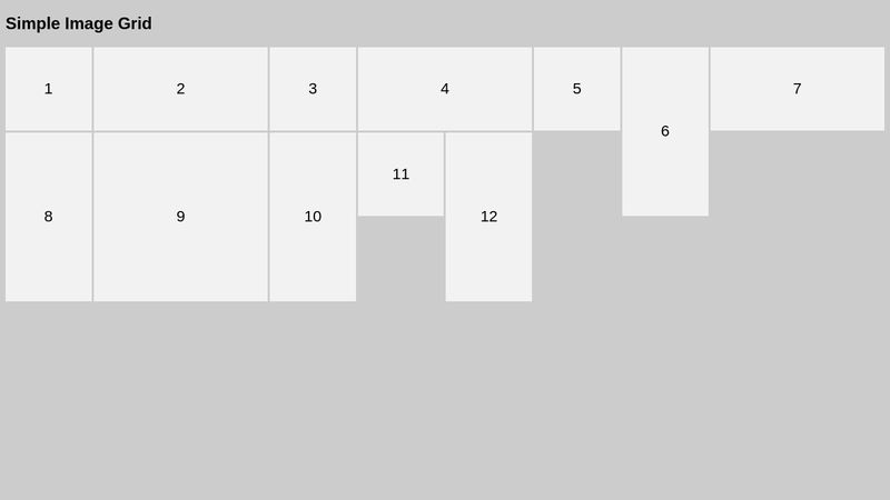 Image gallery : CSS Grid Layout