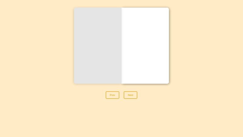 Book flip content slider Pure HTML, CSS & Javascript Book flip content slider Pure HTML, CSS & Javascript