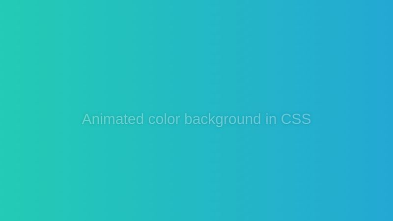 animated color background in pure CSS