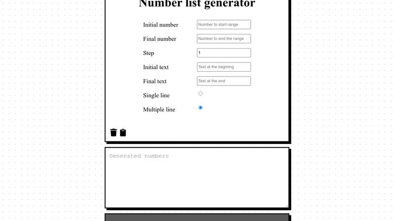 Number List Generator