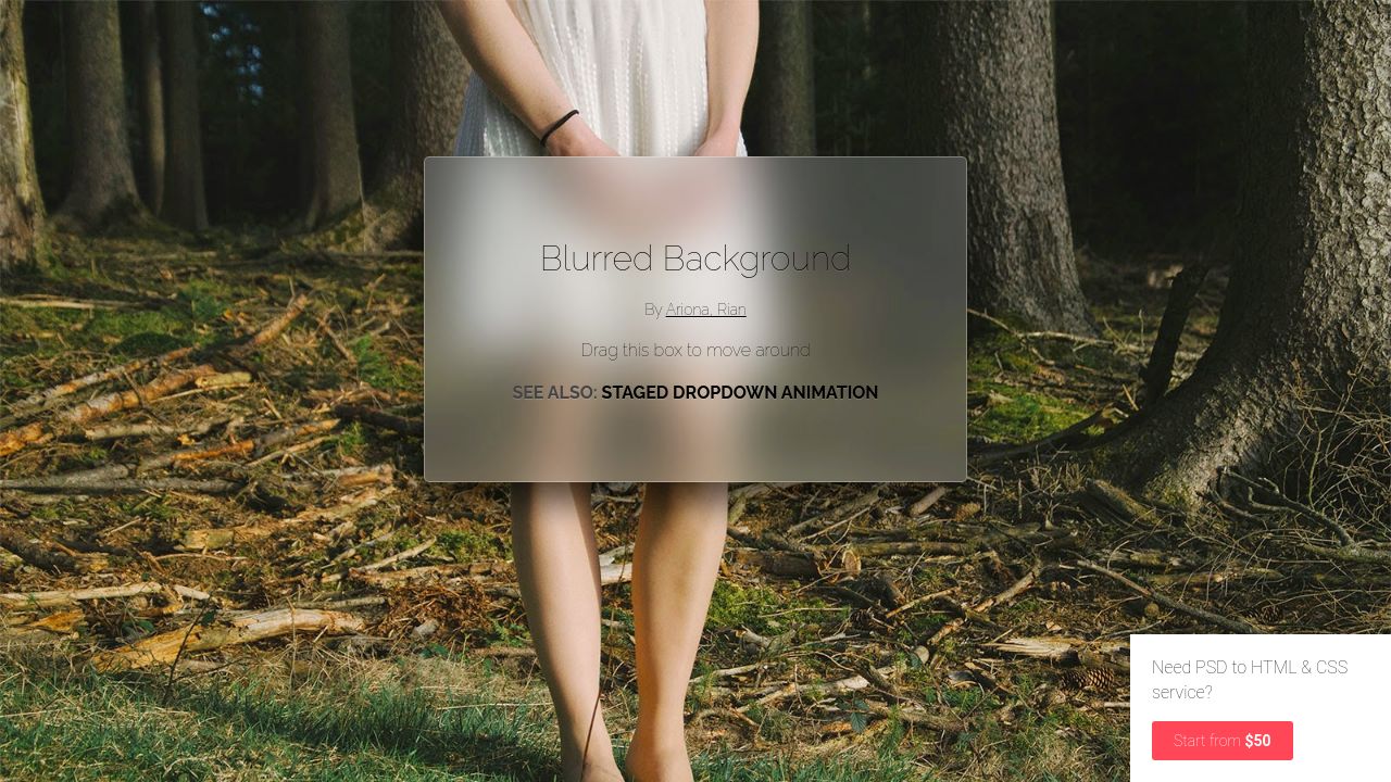 Blurred Background CSS