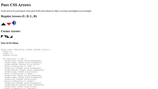 CSS Arrows - Script Codes
