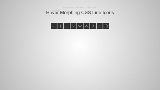Hover Morphing CSS Line Icons - Script Codes