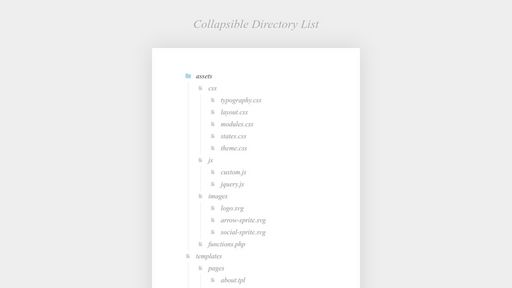 Autogenerated Collapsible Directory Tree from a UL - Script Codes