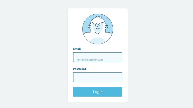 CodePen - Animated login form avatar