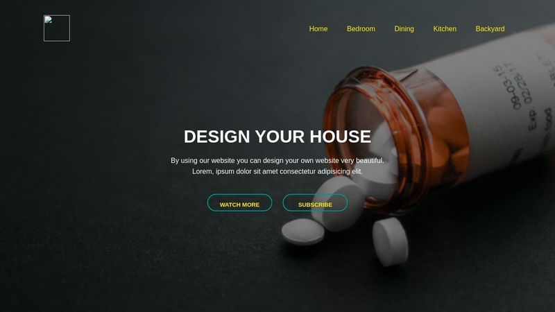 Pure HTML+CSS Website Home Page