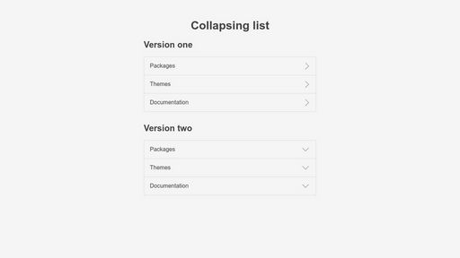 Collapsing list indicator animation - Script Codes