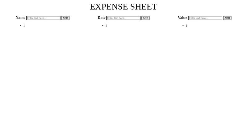 expense sheet