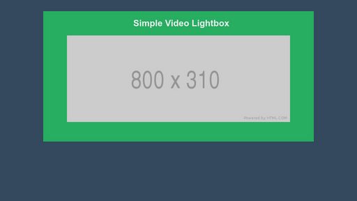 Simple Video Lightbox - Script Codes