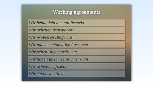 Working agreements - Script Codes