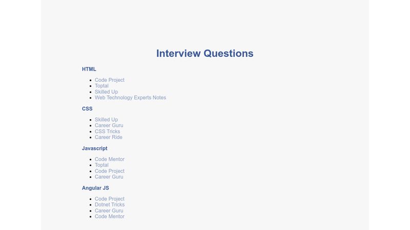 javascript css html interview questions