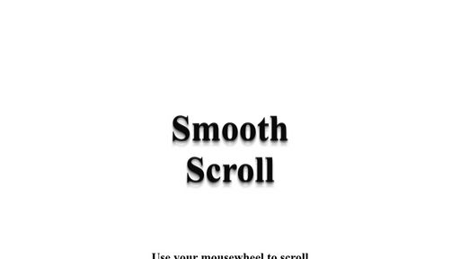 Smooth scroll - Script Codes