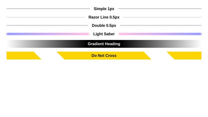Cool Horizontal Divider Headings