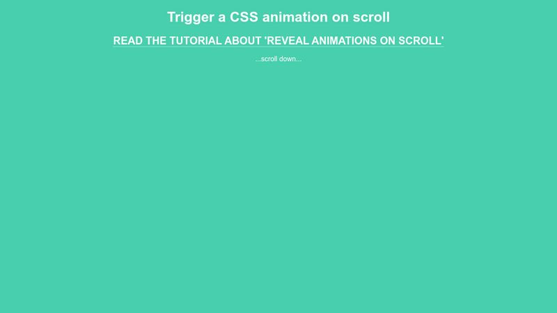 Trigger a CSS animation on scroll