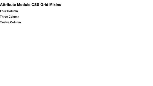 Attribute Module CSS Grid Mixins - Script Codes