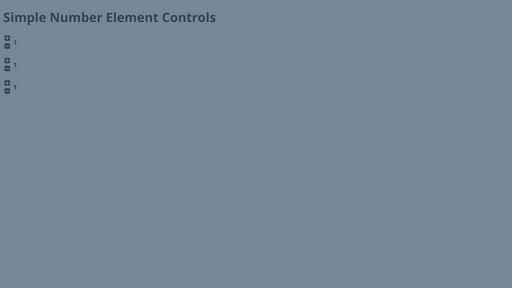 Simple Number Element Controls Demo - Script Codes