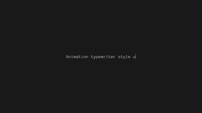 Typewriter animation pure CSS