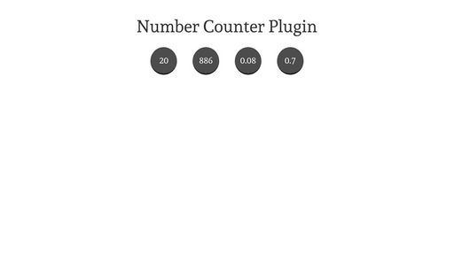 JQuery Number Counter Plugin - Script Codes