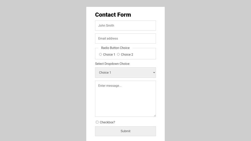 Simple Contact Form