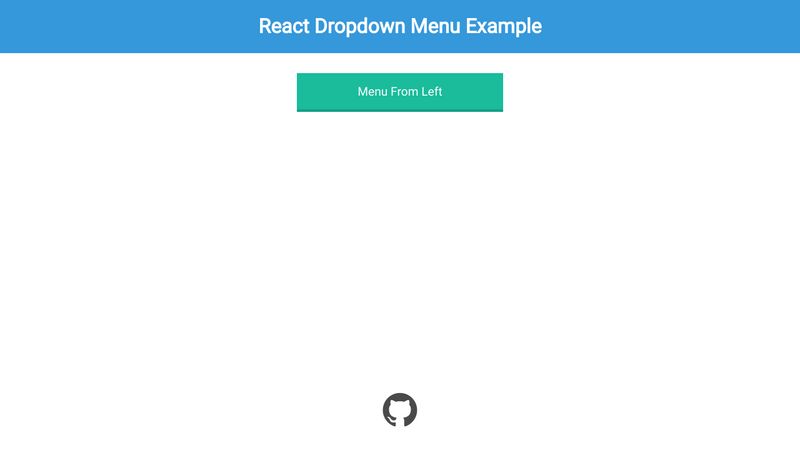 React Dropdown Menu