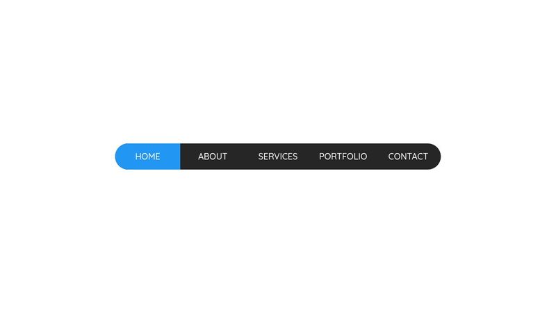 HTML CSS Jquery Animated Active Menu Indicator