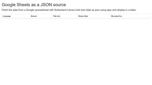 Using Google Spreadsheets as JSON Source - Script Codes