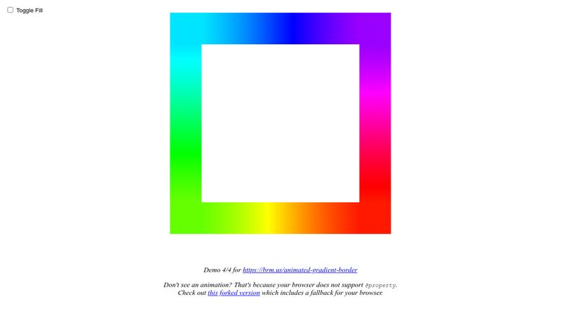 CSS Rainbow Gradient Border (Animated)