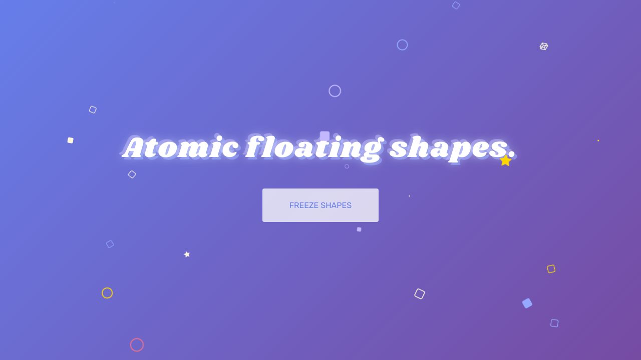 Floating background shapes animation
