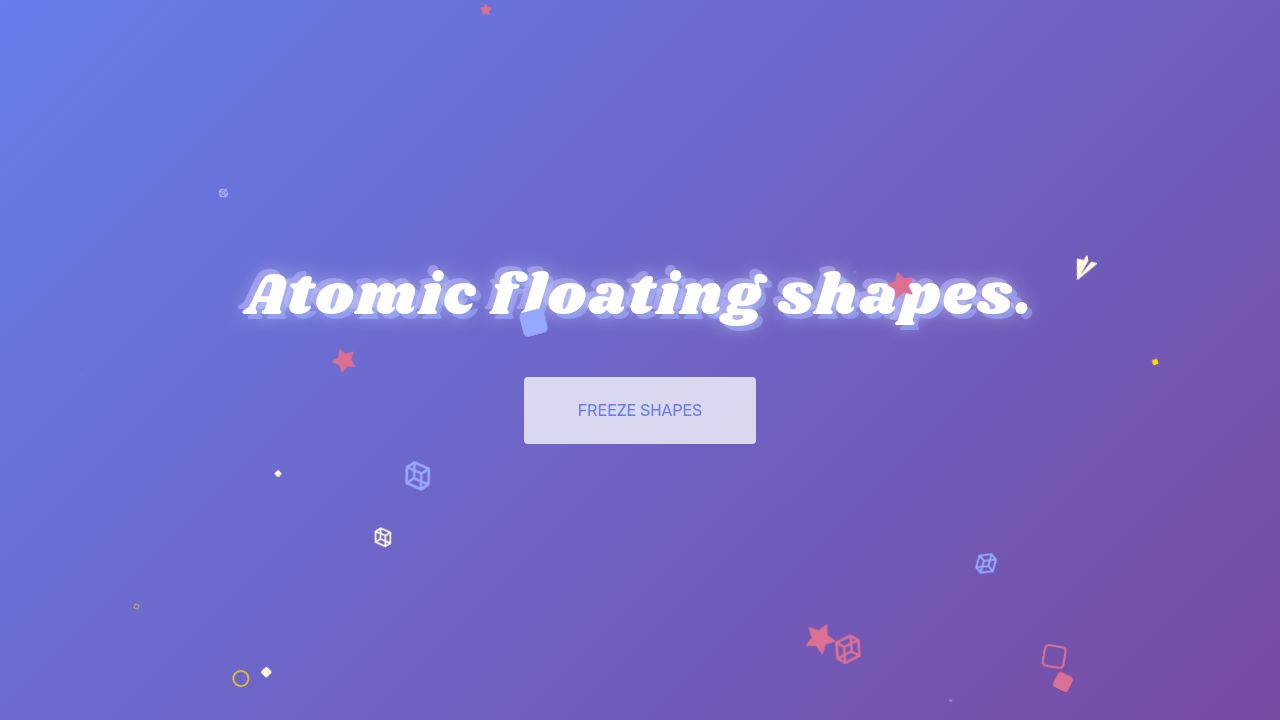 Floating background shapes animation Floating background shapes animation