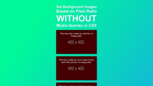 BG Images WITHOUT Defining Them In CSS - Script Codes