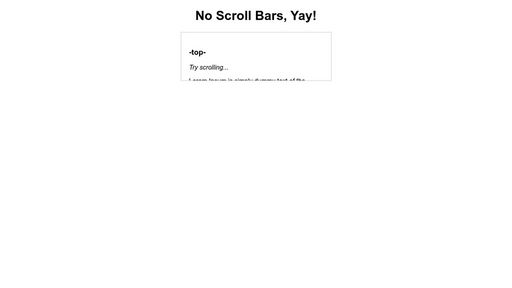 Hidden scrollbar in all browsers - Script Codes