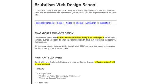 Brutalism Web Design School - Script Codes