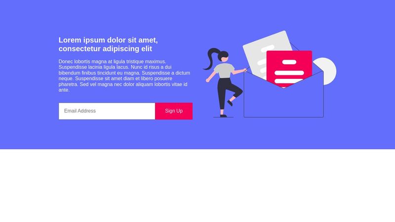 CodePen - Hero with Image, Text and Email Form Input