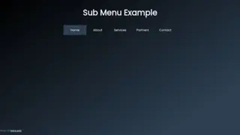 Responsive Sub Menu Only HTML & CSS